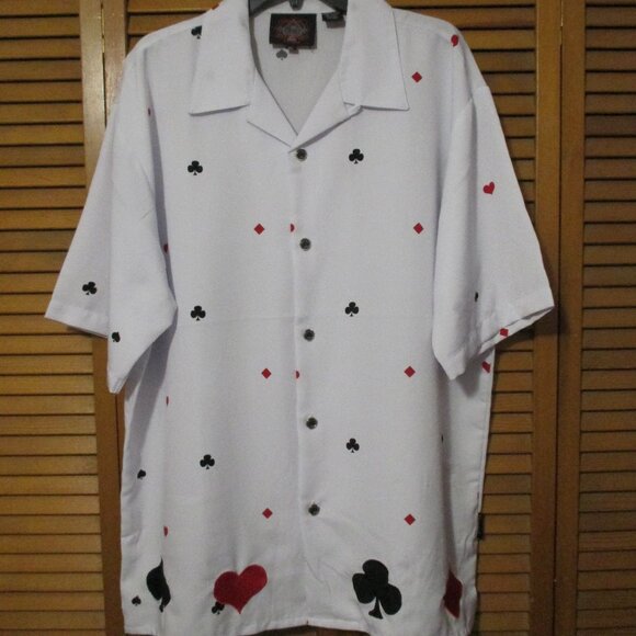 Dragonfly Roadhouse shirt NWOT Unique button down Casino Card Player size XL - Picture 1 of 11